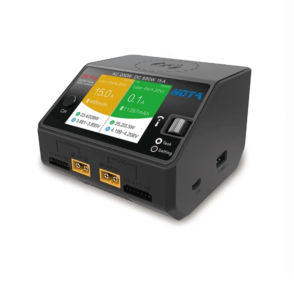 HOTA D6 Pro 200W AC/650W DC Du - огляд і ціна Hota D6 Pro Dual Lipo Charger