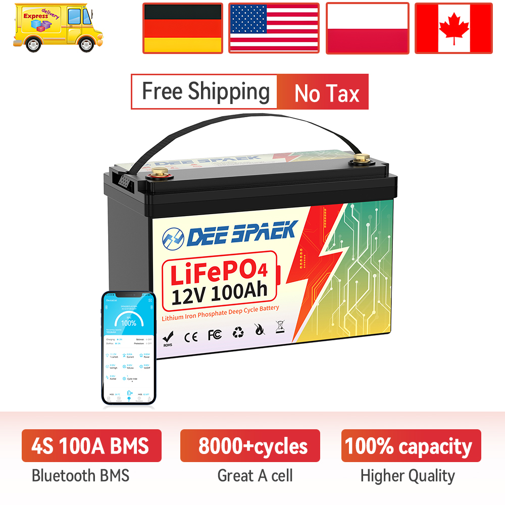 DEEPSPAEK 12V 100Ah Lifepo4 Ba - огляд і ціна Lifepo4 12V 100Ah Bms Bluetooth