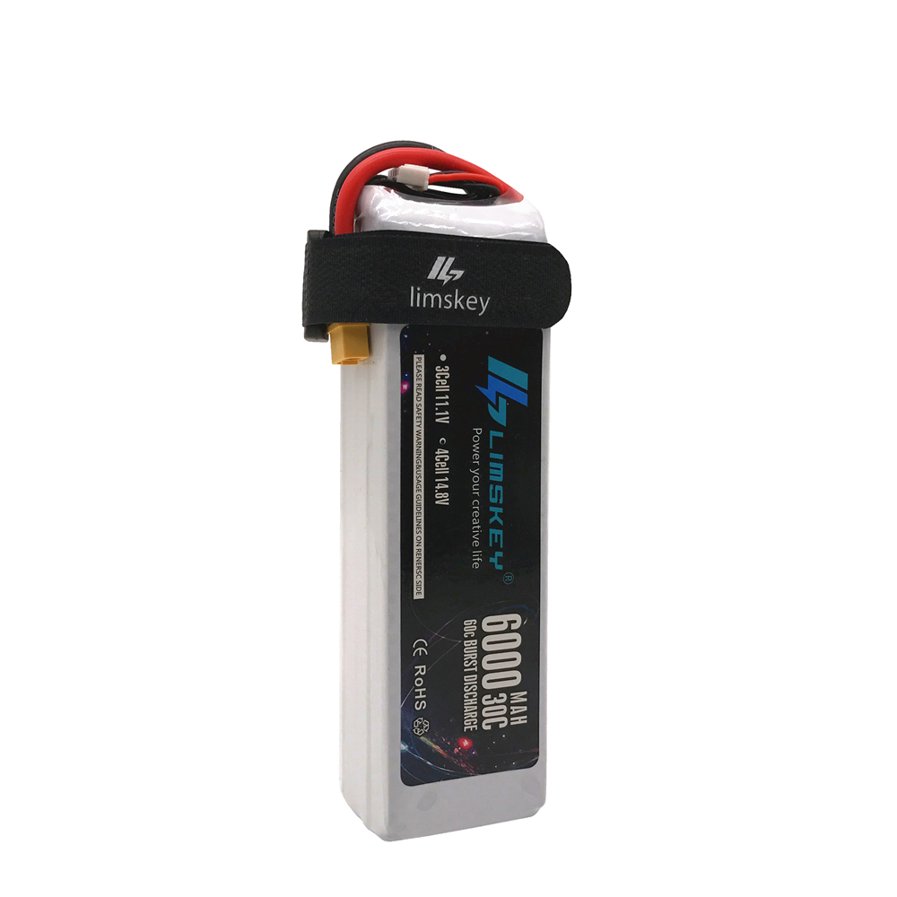 Lismkey 14.8V 6000mAh 30C Burs - огляд і ціна 4S Lipo Battery 14.8V 6000Mah
