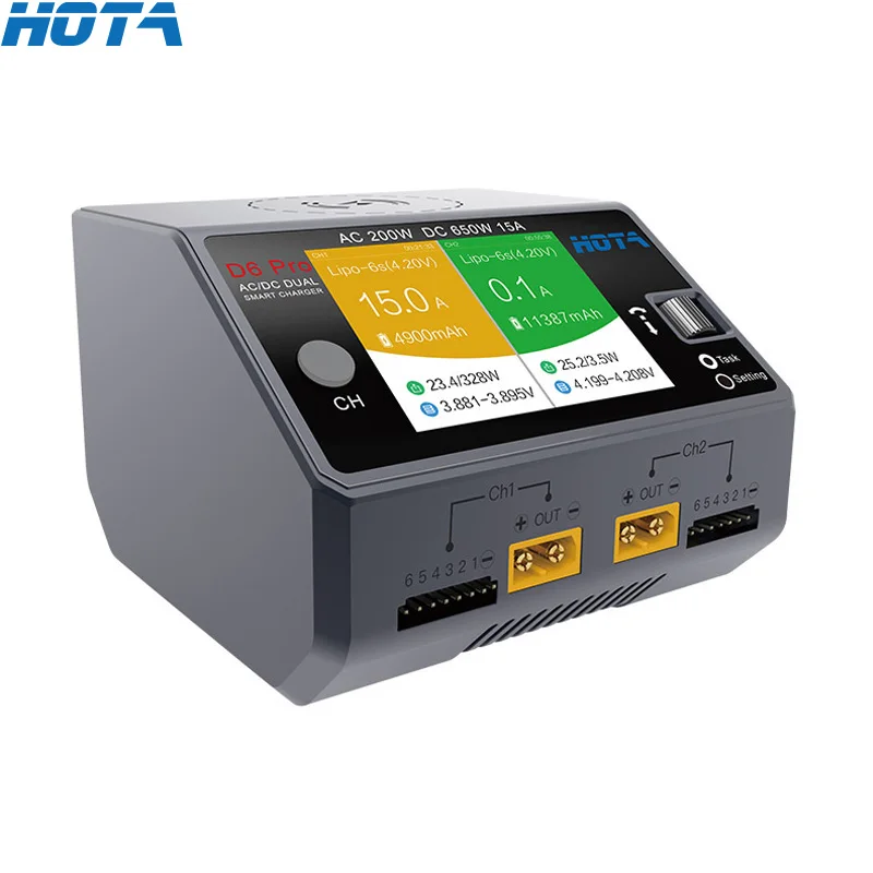 HOTA D6 Pro AC 200w DC 2x325w  - огляд і ціна Hota D6 Pro Dual Lipo Charger