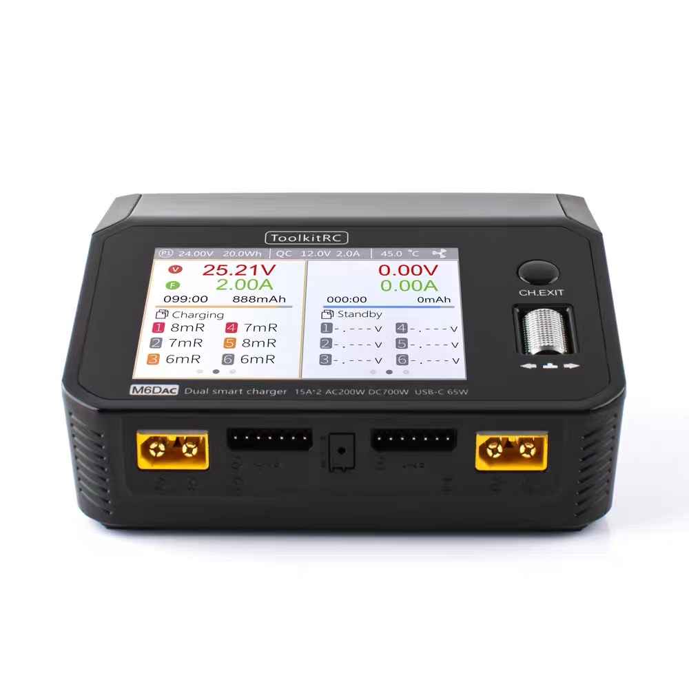 ToolkitRC M6DAC 350W X 2 USB-C - огляд і ціна Toolkitrc M6Dac Smart Charger